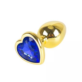 GOLD HEART DEEP BLUE MEDIUM