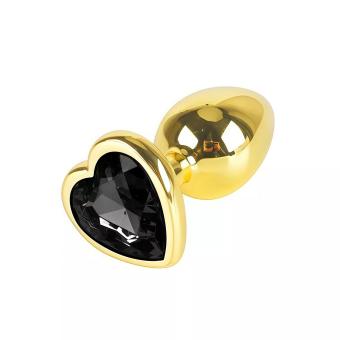 GOLD HEART BLACK MEDIUM