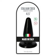 ITALIAN COCK 4.5'' BUTTPLUG BLACK