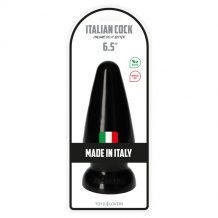 ITALIAN COCK 6.5'' BUTTPLUG BLACK