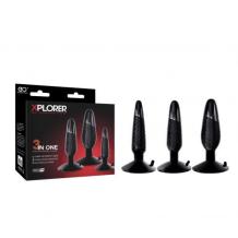 Kit Xplorer 3 Anal Plugs with stimulating texture