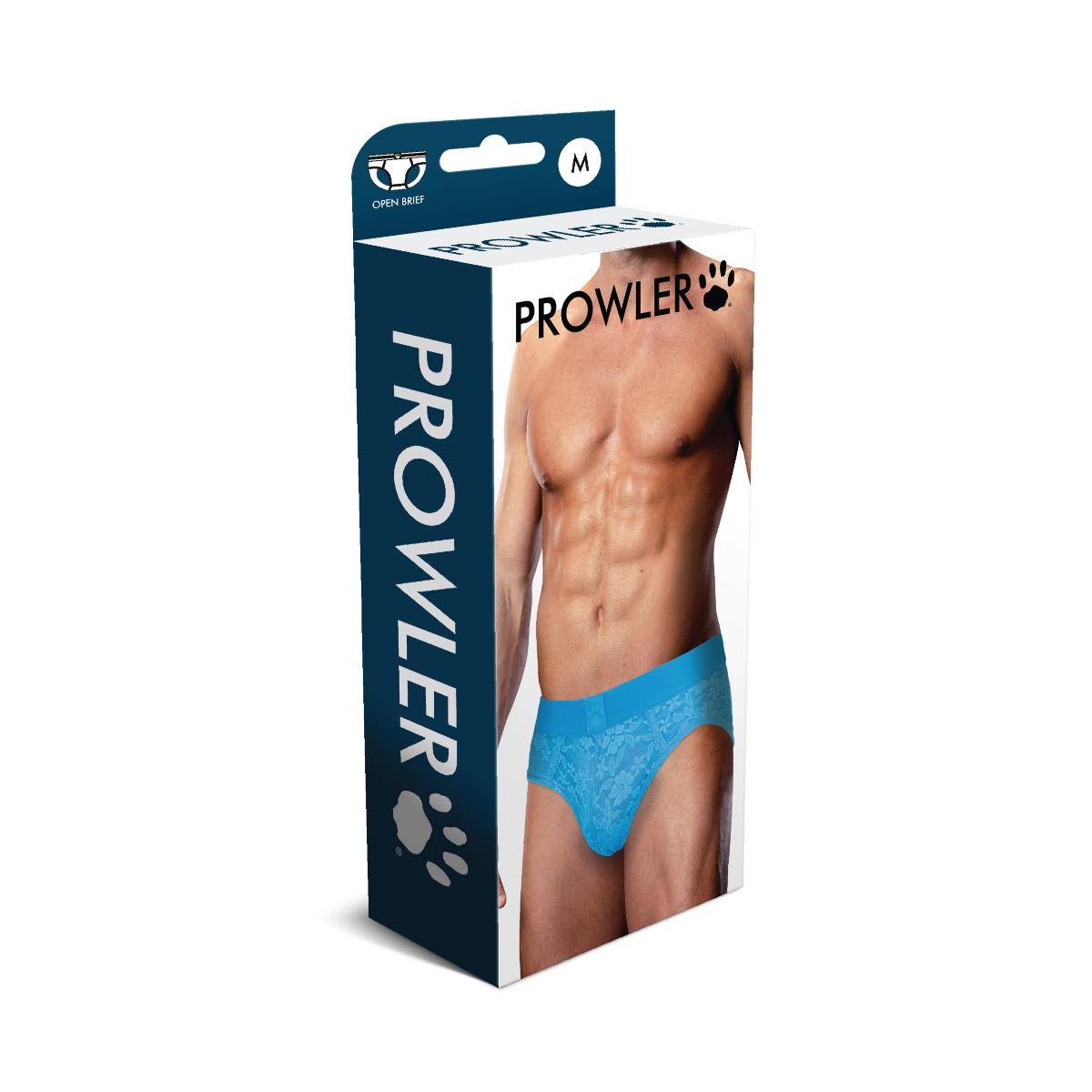 Prowler Neon Blue Lace Open Back Brief Medium