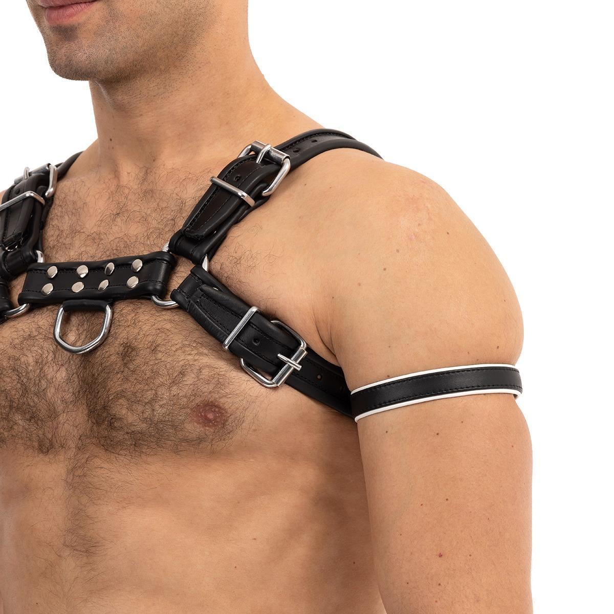 Prowler RED Bicep Band White