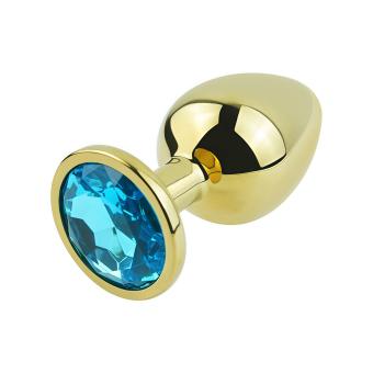 GOLD ROUND BLUE MEDIUM