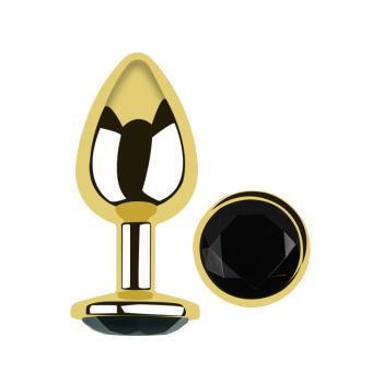 GOLD ROUND BLACK MEDIUM