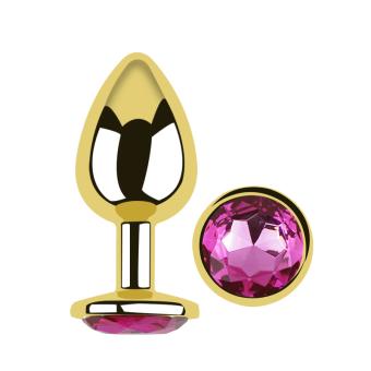 GOLD ROUND PINK LARGE