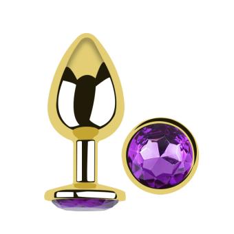 GOLD ROUND DEEP PURPLE LARGE