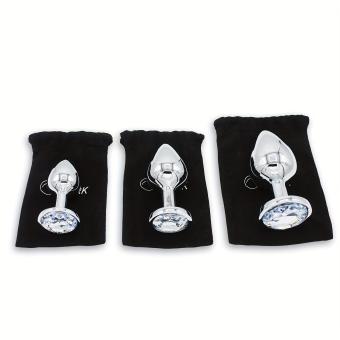 SILVER ROUND BLACK LARGE